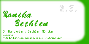 monika bethlen business card